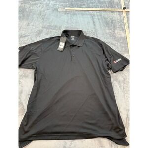 Adidas Climalite Men's XL Black Polo Shirt COOK Logo Performance Golf New NWT
